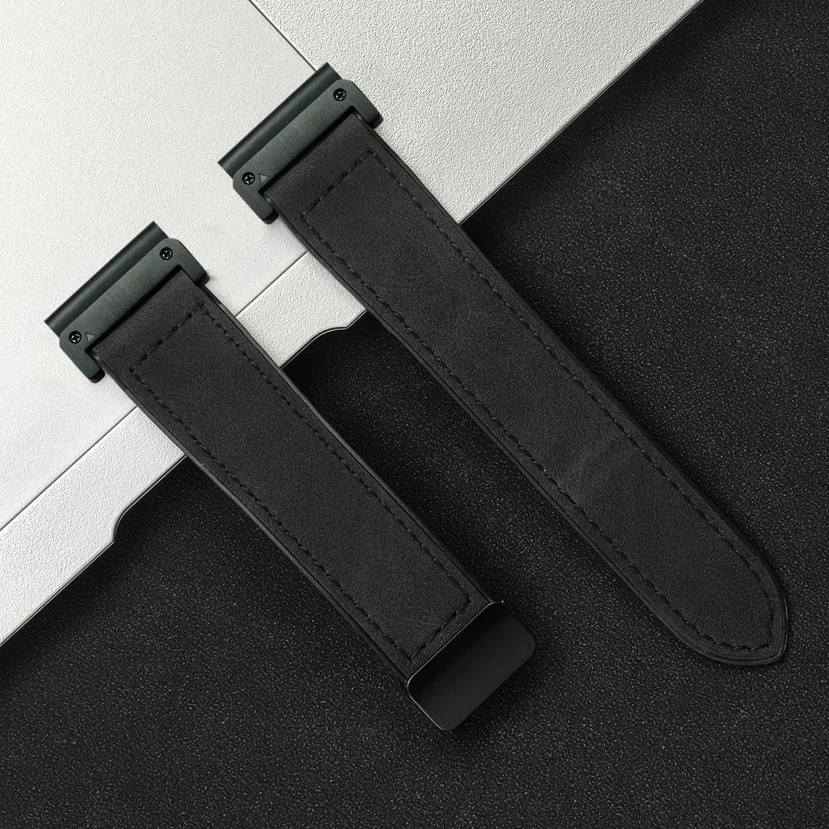 Premium Leather Silicone Sport Band – No-Gap Quick Release Watch Strap