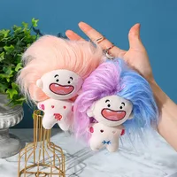 Creative Cute Fried Hair12 Constellation Plush Doll Toys Funny Cartoon Key chain Backpack Pendant Birthday Christmas Party Gift 2