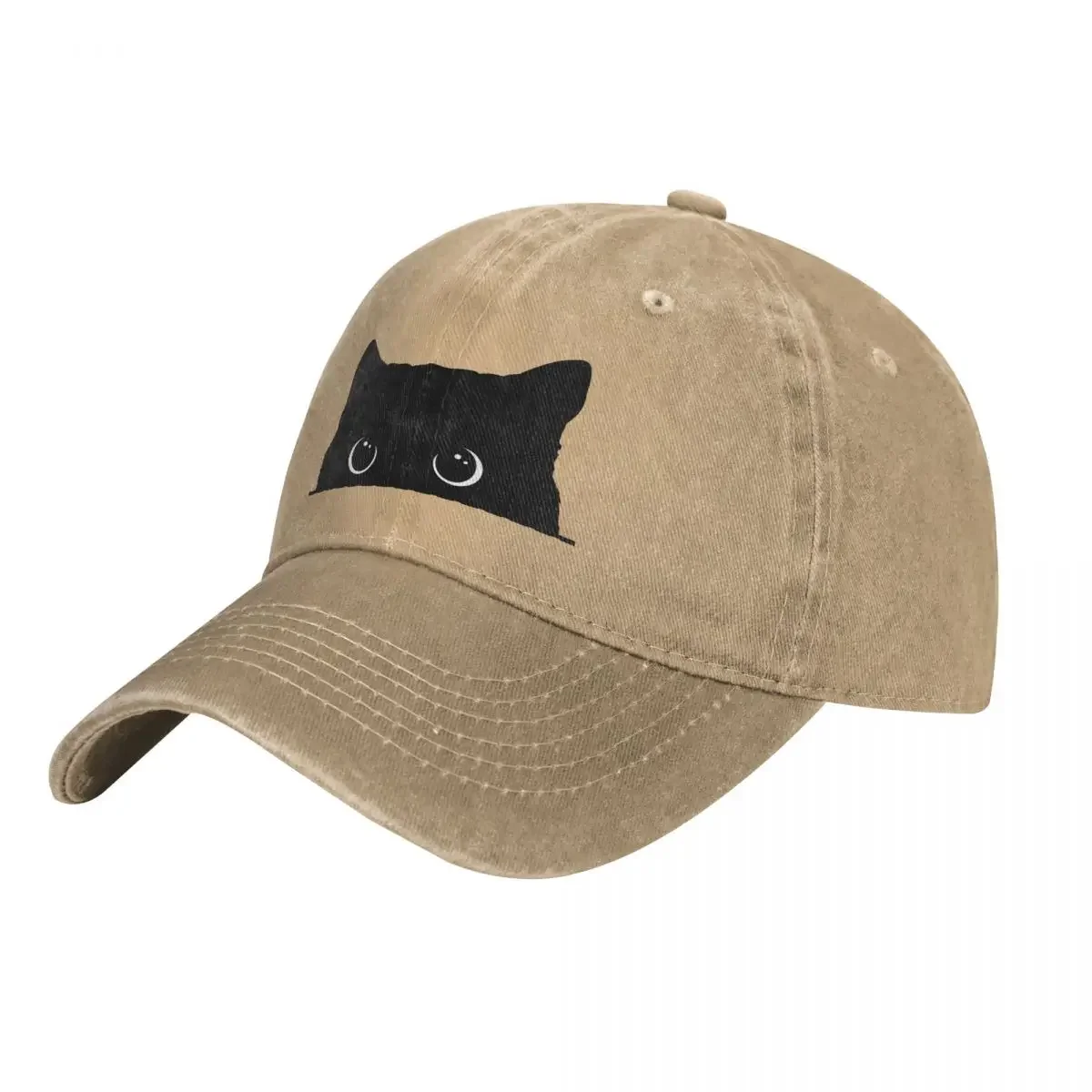 

Black Cat PeekingCap Cowboy Hat hip hop sun hat Cap female Men's