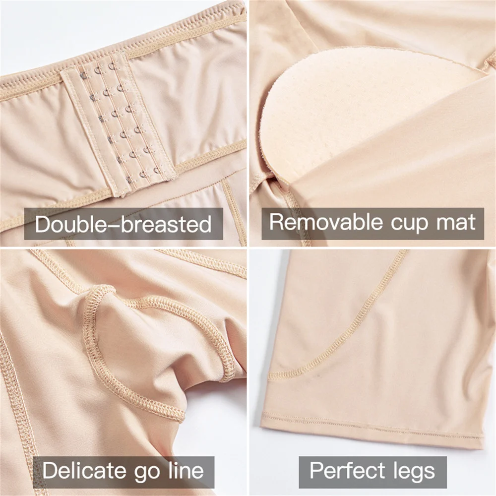 Full crotch underwear women's bottom beauty hip beauty hip lift pants body high waist belly compression pants Sponge cushion fak