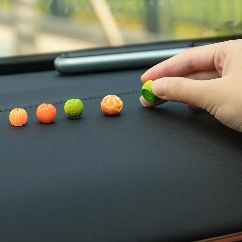 

Car Fresh Fruirt Tangerine Decor Supplies Auto Rearview Mirror Center Console Window Decor Cute Car Styling Interior Accessories