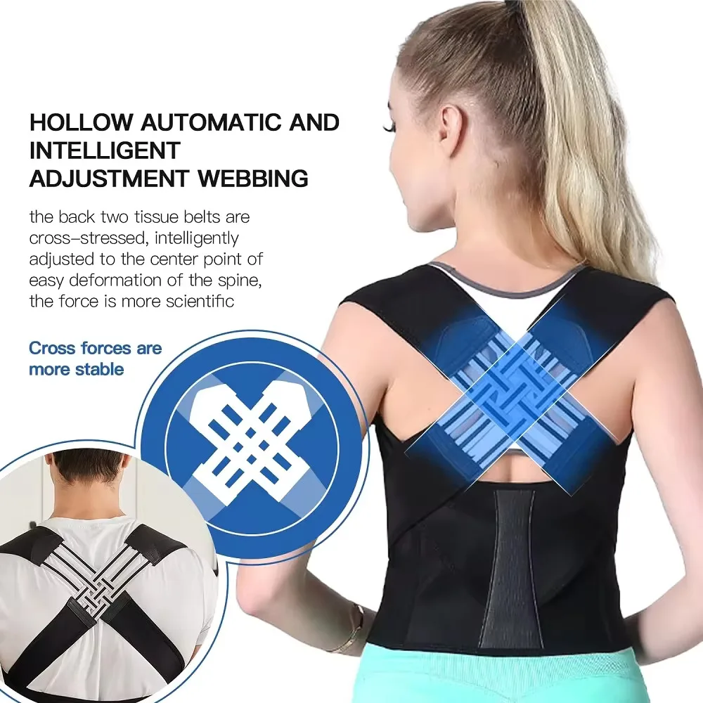 Back Brace Posture Corrector for Women & Men Back Lumbar Support Shoulder Posture Support for Improve & Pain Relief
