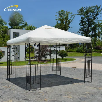 3x3M Impermeabile Sole Gazebo da giardino Copertura superiore Sostituzione Gazebo Baldacchino Tetto Parasole Copertura esterna Parasole Patio Pavilion Copertura 1