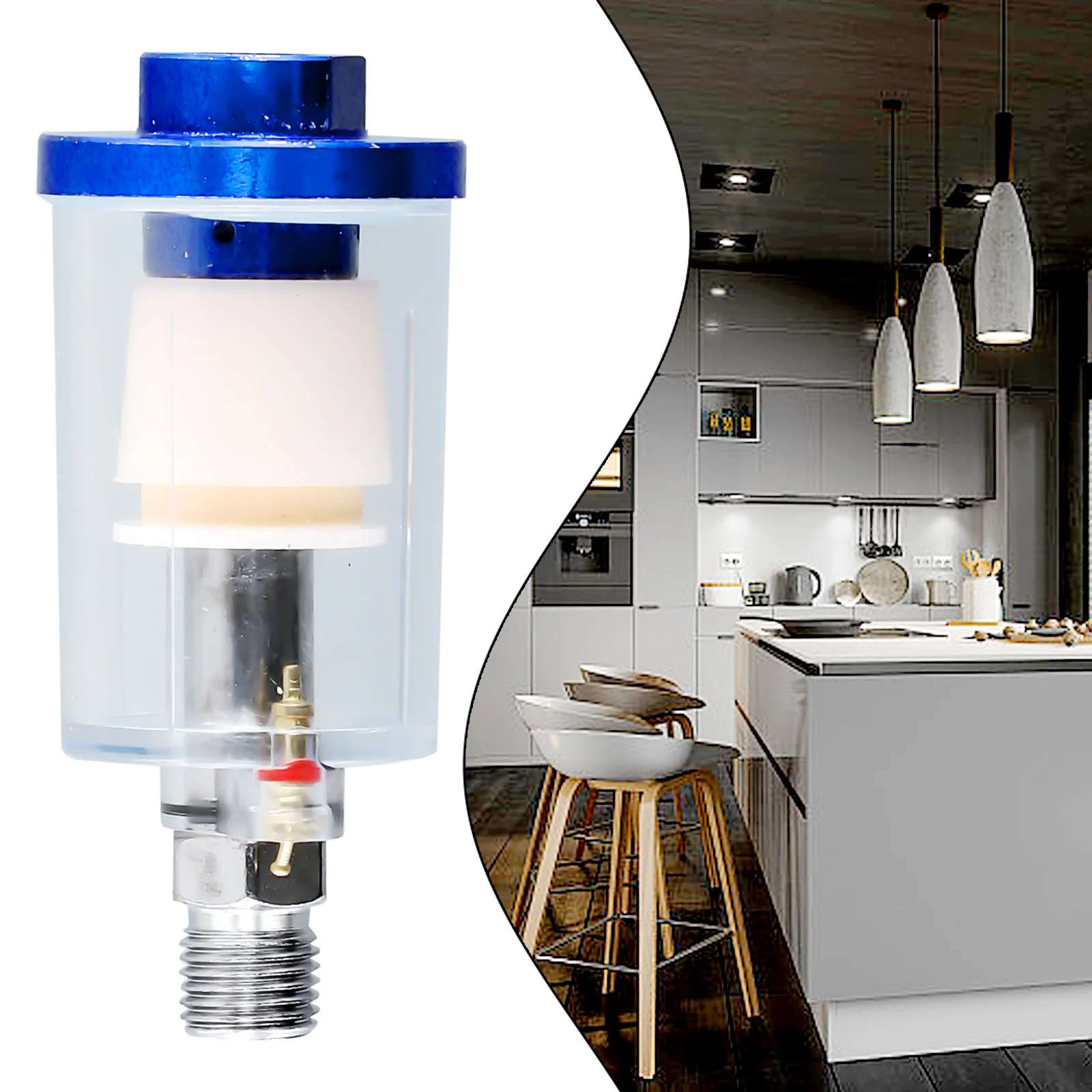 Description Picture 2 of item1pc Oil Water Separation Filter For Compressor Paint Pneumatic Parts 1/4" High Pressure Water Oil Separator Replacement Parts