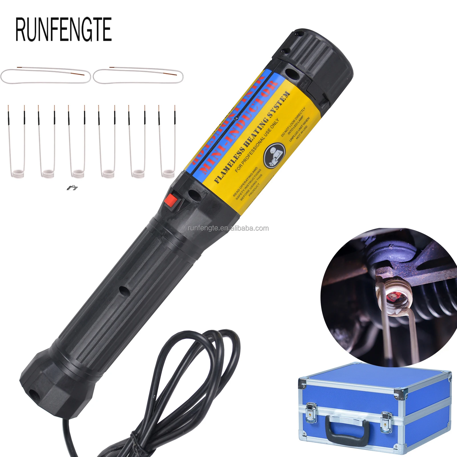 

1000W Flameless Electromagnetic Mini Induction Heater with 10 Pieces Coil Kits for Auto Use Bolt Remover