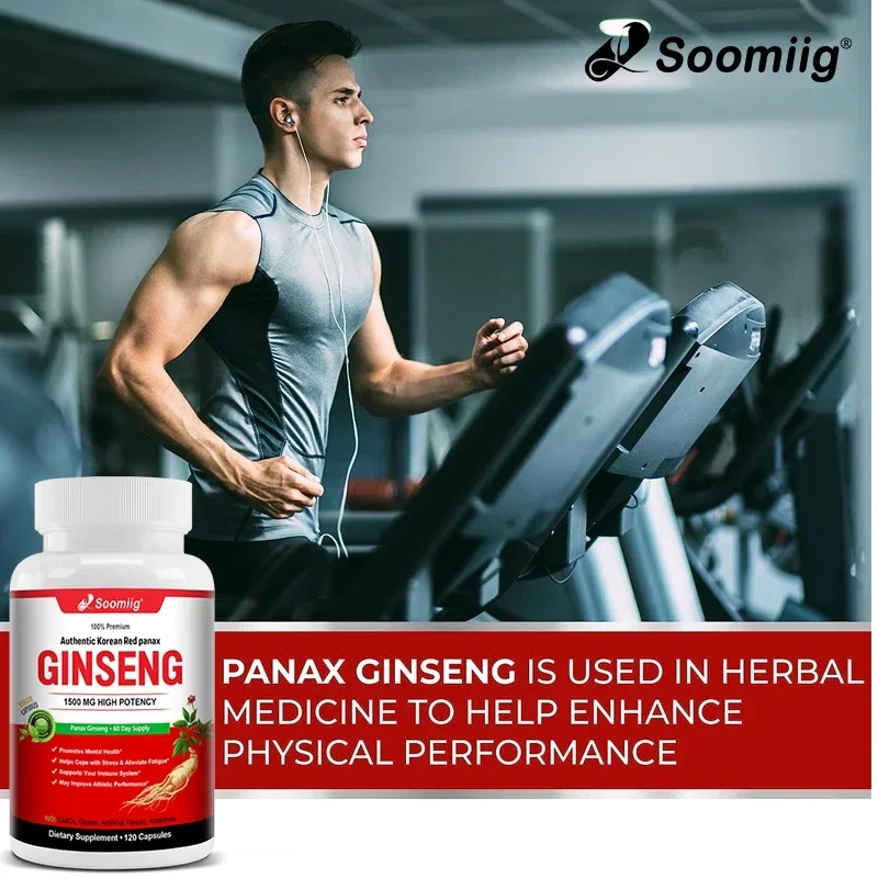 Korean Red Ginseng 1500 mg-Extra Potency, Improves Endurance, Immune Support, Mental Health, Stress Relief