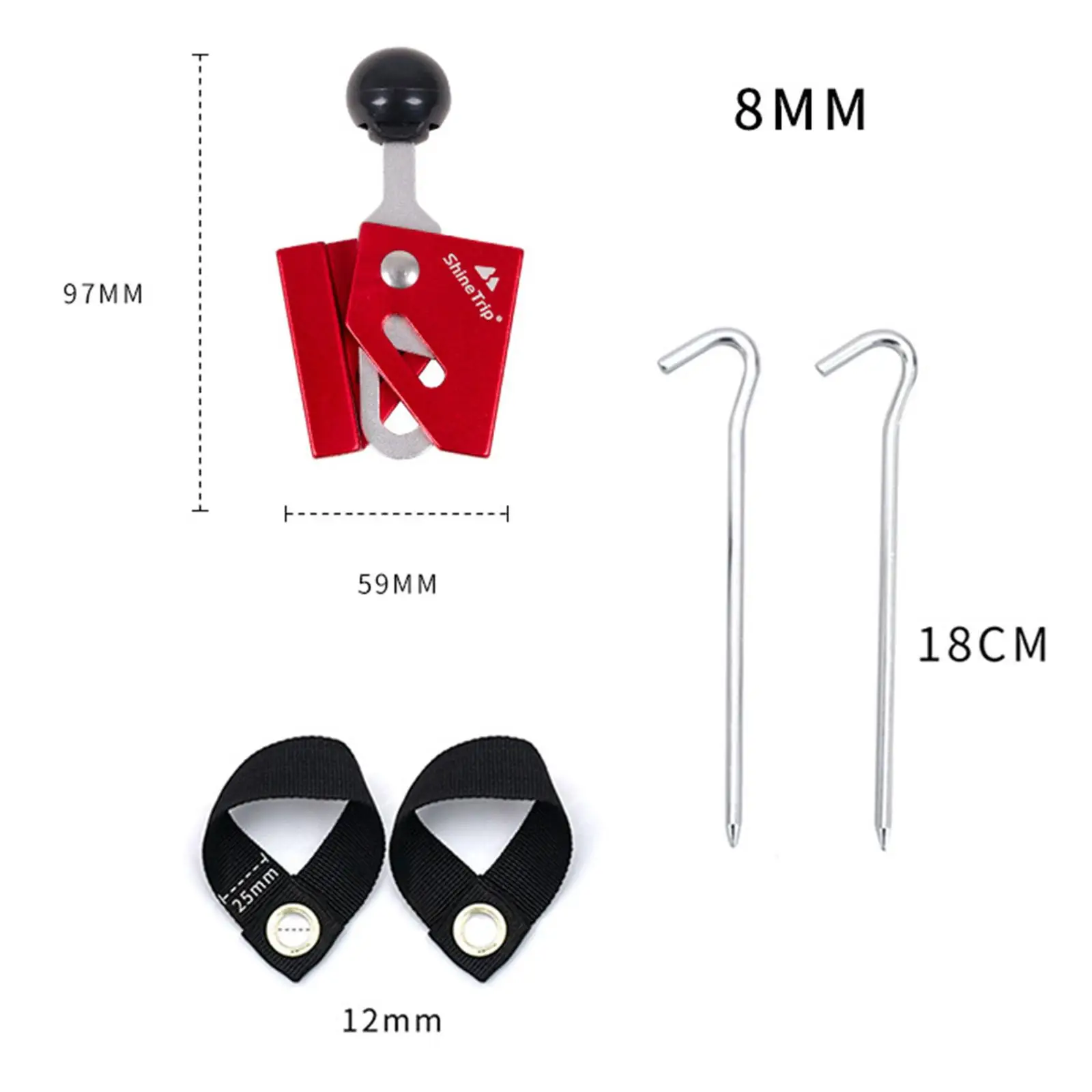 타프 폴 팁 커버, 캠핑 캐노피 텐트, 지지대 차양, 하이킹, 알루미늄 합금