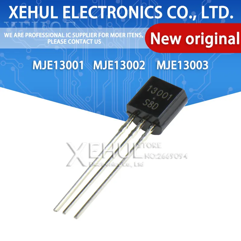 50PCS MJE13003 MJE13002 MJE13001 TO92 NPN High Voltage Transistor Inline Transistor13001 13002 13003 NEW TO-92