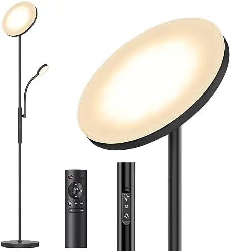

Floor Lamp for Living Room,Bedroom,Torchiere Floor Lamps with Remote,35W/3500 Lumen Bright Stand Up Light Dimmable, Dual Lighti
