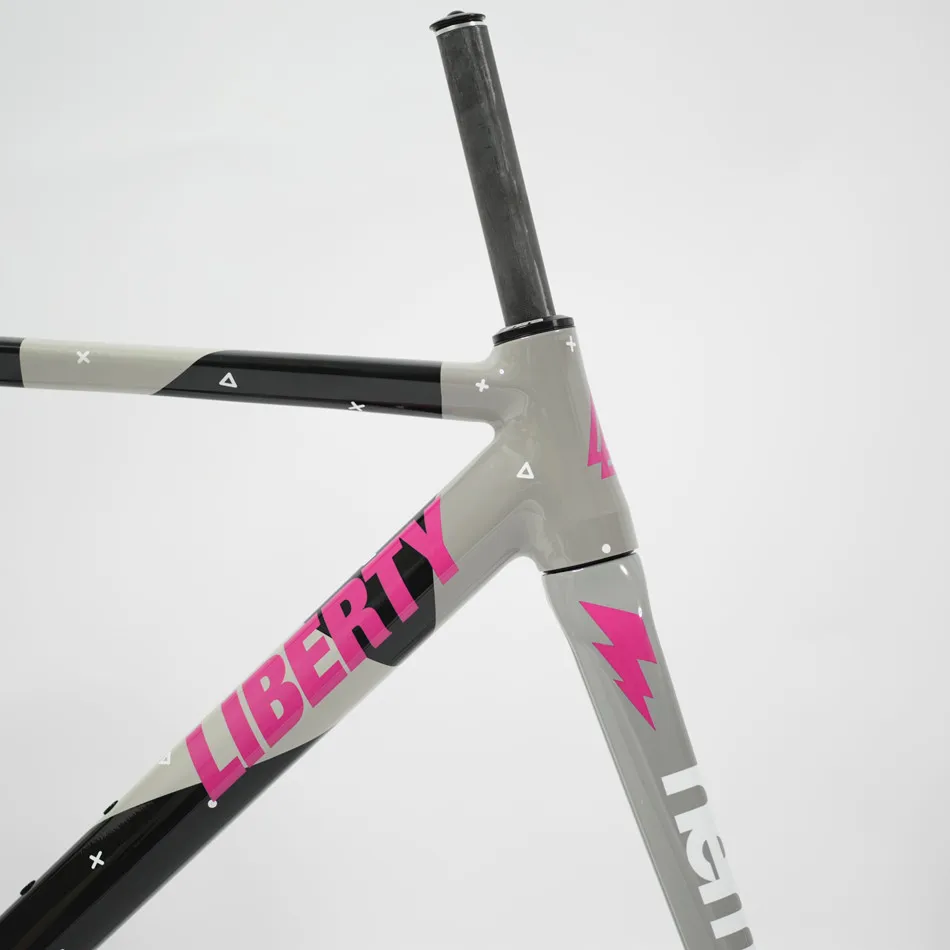 Fixed Gear Bike Frameset, 700C Aluminum Fixie Frame, Carbon