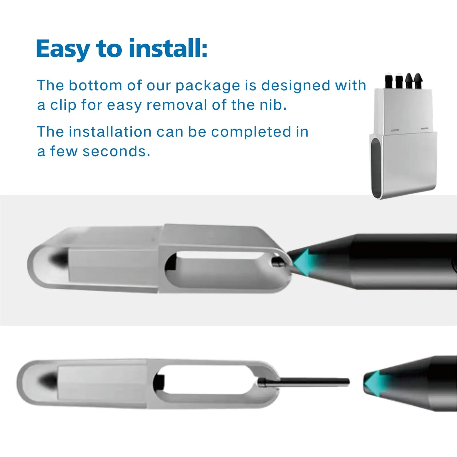 أطراف أقلام للقلم السطحي (4 عبوات، 2*HB/2H/H)، مجم...