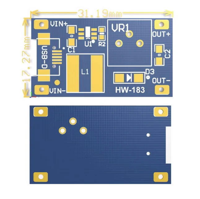 1-20Pcs TYPE-C USB 2A DC-DC Booster Step-Up Power Modul Eingangsspannung Konverter Board für Auto Power Bank High Power Umwandlung – Detail 3