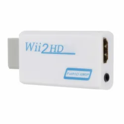 Full HD 1080P Wii To HD-compatible Adapter Converter 3.5mm Audio For PC HDTV Monitor