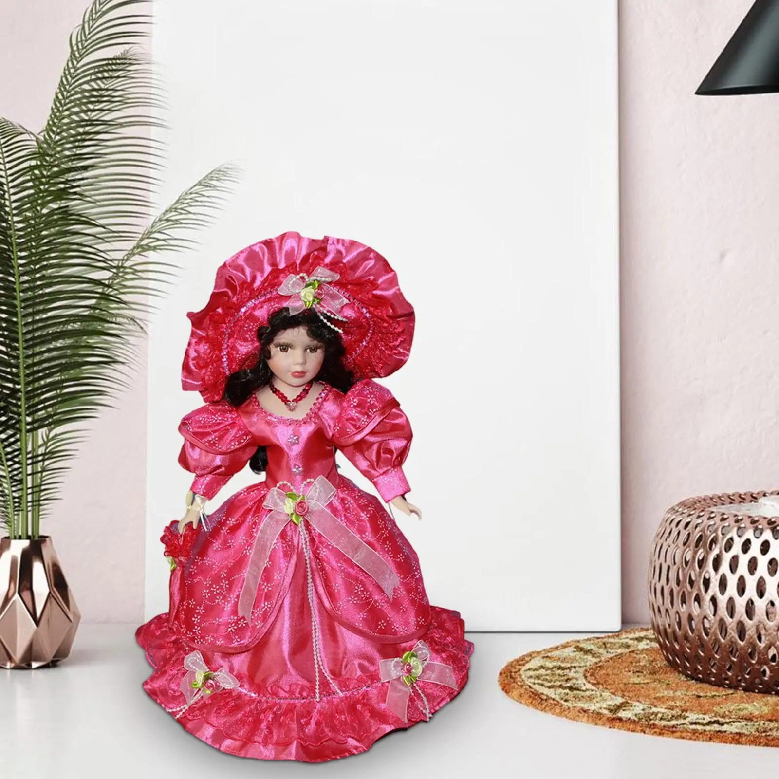 Bambola Di Porcellana Donna 40cm - Figura Decorativa Per Casa, Collezionismo, Regalo Per Ragazze - Foto 14