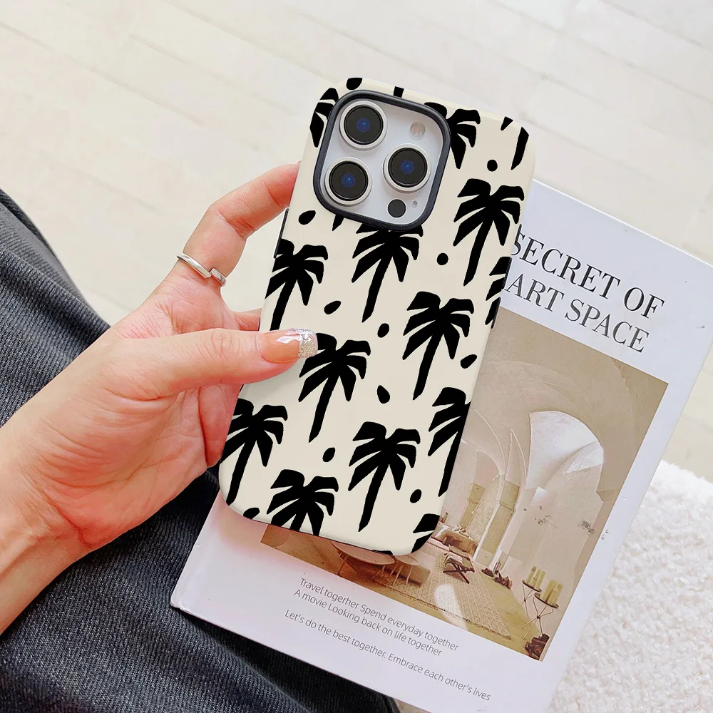 شجرة القلم الأسود مثل هيكل جراب هاتف آيفون 16 15 1...