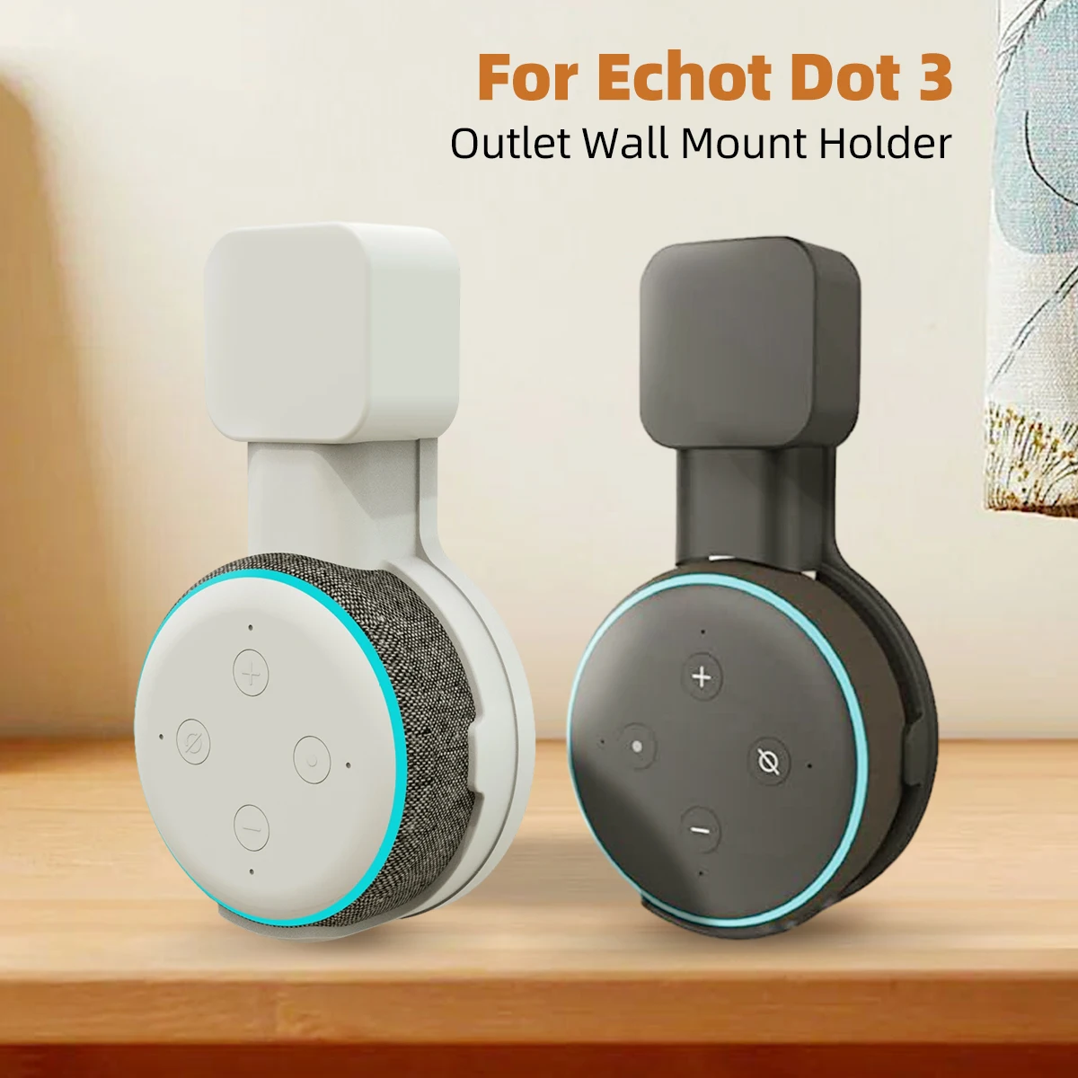 

Speaker Wall Mount Holder for Alexa Echo Dot 3rd Generation Stand Hanger Indoor Sound Box with Screwless Cable Management Rack