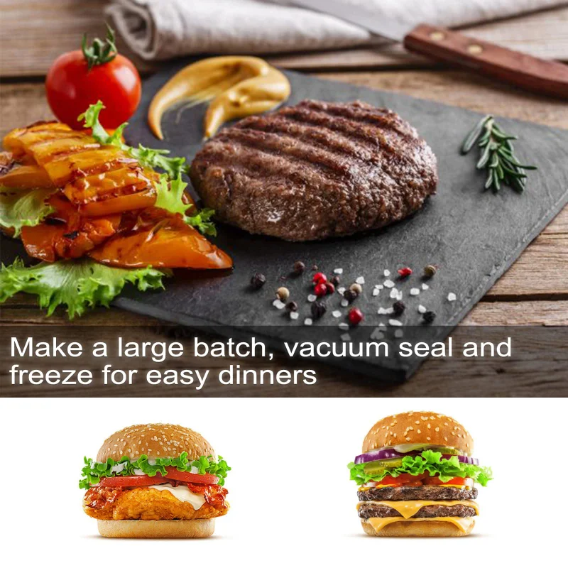 Adjustable Hamburger Patty Maker 115mm Stainless Steel Burger Press Patty Making Molds Patties for Beef, Vegetables, Meat, BBQ