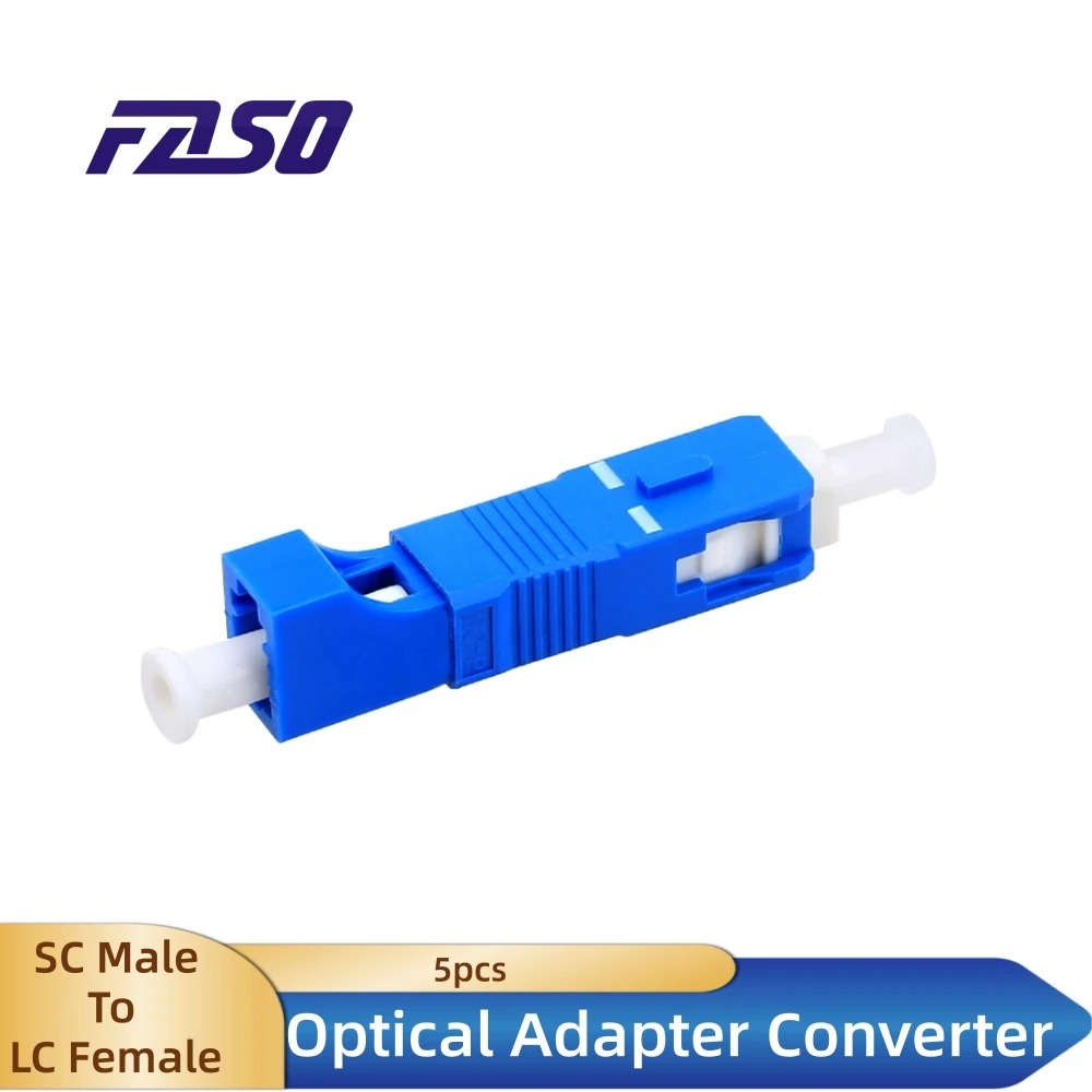 Fiber Optic Adapter SC Male To LC Female Single Mode Fiber Optic Hybrid Optical Adapter Converter Replacement for Sensor