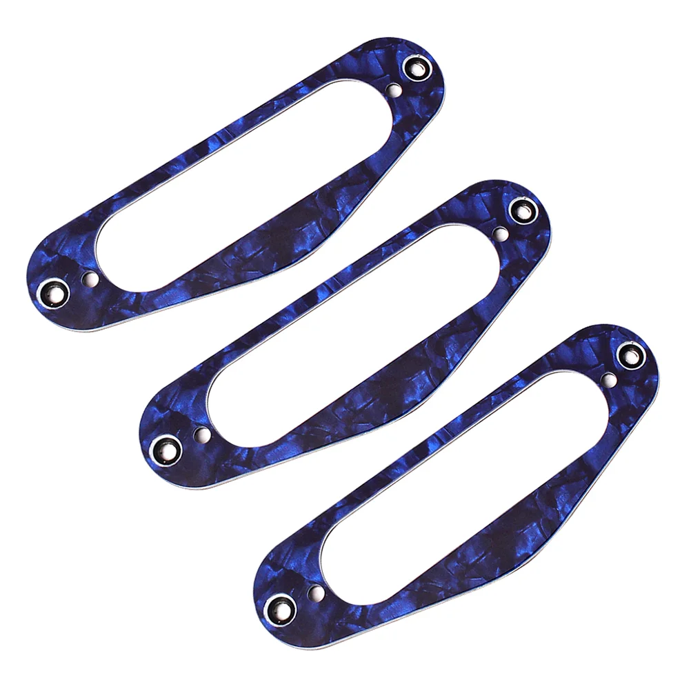 

3pcs Guitar Pickup Frame Mounting Ring Single Coil Flat Humbucker Pickup Ring TL Style Electric Guitars (Blue)