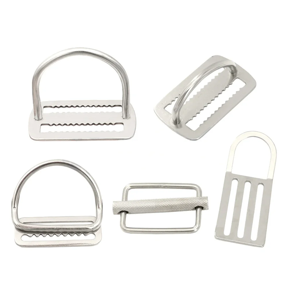 Diving Weight Belt Keeper KEEP DIVING Durable Stainless Steel Slide Buckle Strap Belt Keeper Diving Accessory Slide Buckle