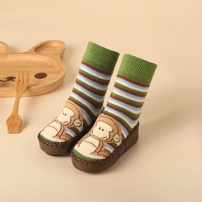 Baby Cotton Anti Slip Floor Socks with Rubber Sole Warm for Infant Girls Boys Slipper Stuff cotton anti slip socks,cotton socks,baby socks