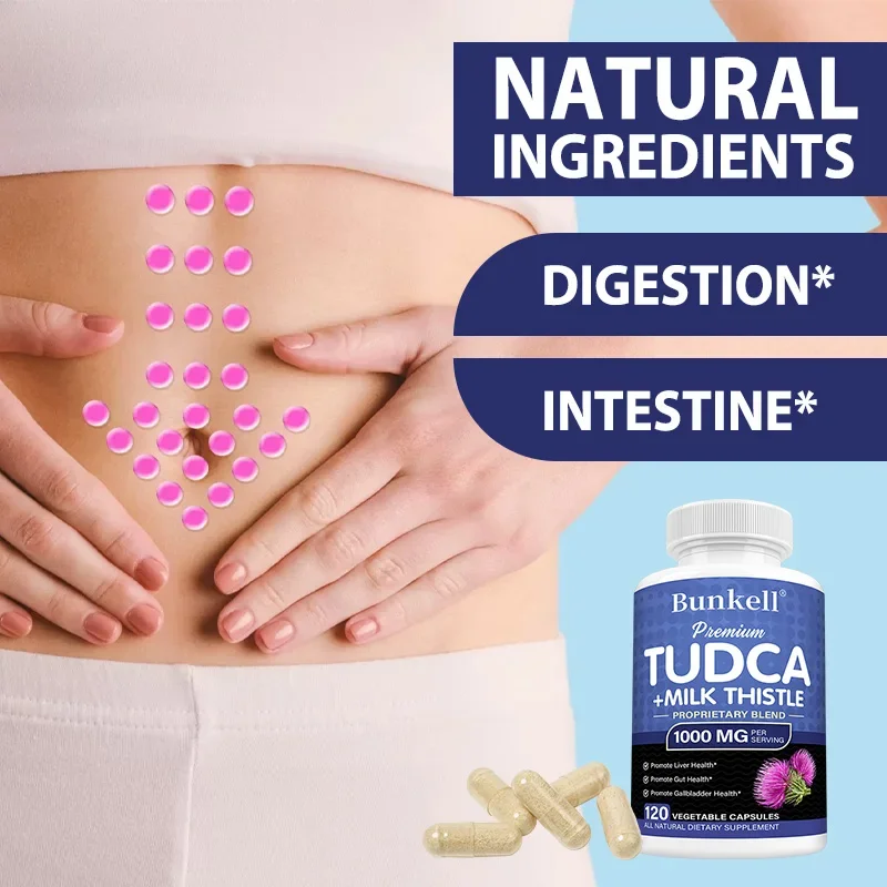 TUDCA + Milk Thistle Blend-1000 Mg, Supports Healthy Liver Function, Intestinal Health, and Promotes Gallbladder Health