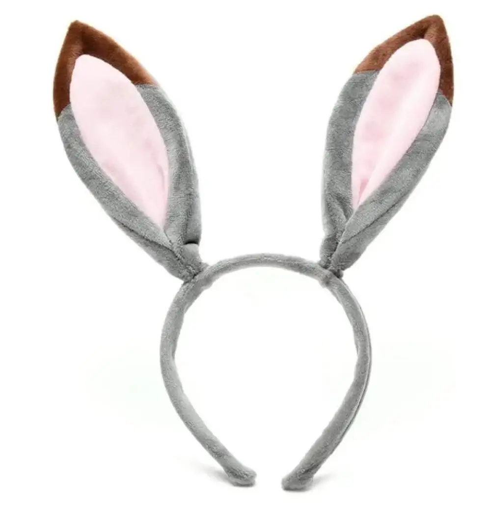 Bunny Girl Stirnband Cosplay Hasenohren Graue Plüsch-Ohrringe Kopfschmuck Biegbare Ohrringe Haarbänder Weihnachtsgeschenk Verkleidung – Detail 20