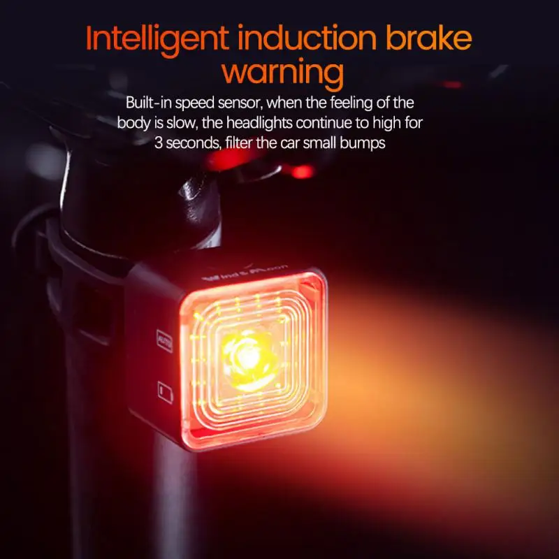 120 Lumen Bicycle Front Light Smart Sensing Rear Light Set Ip66
