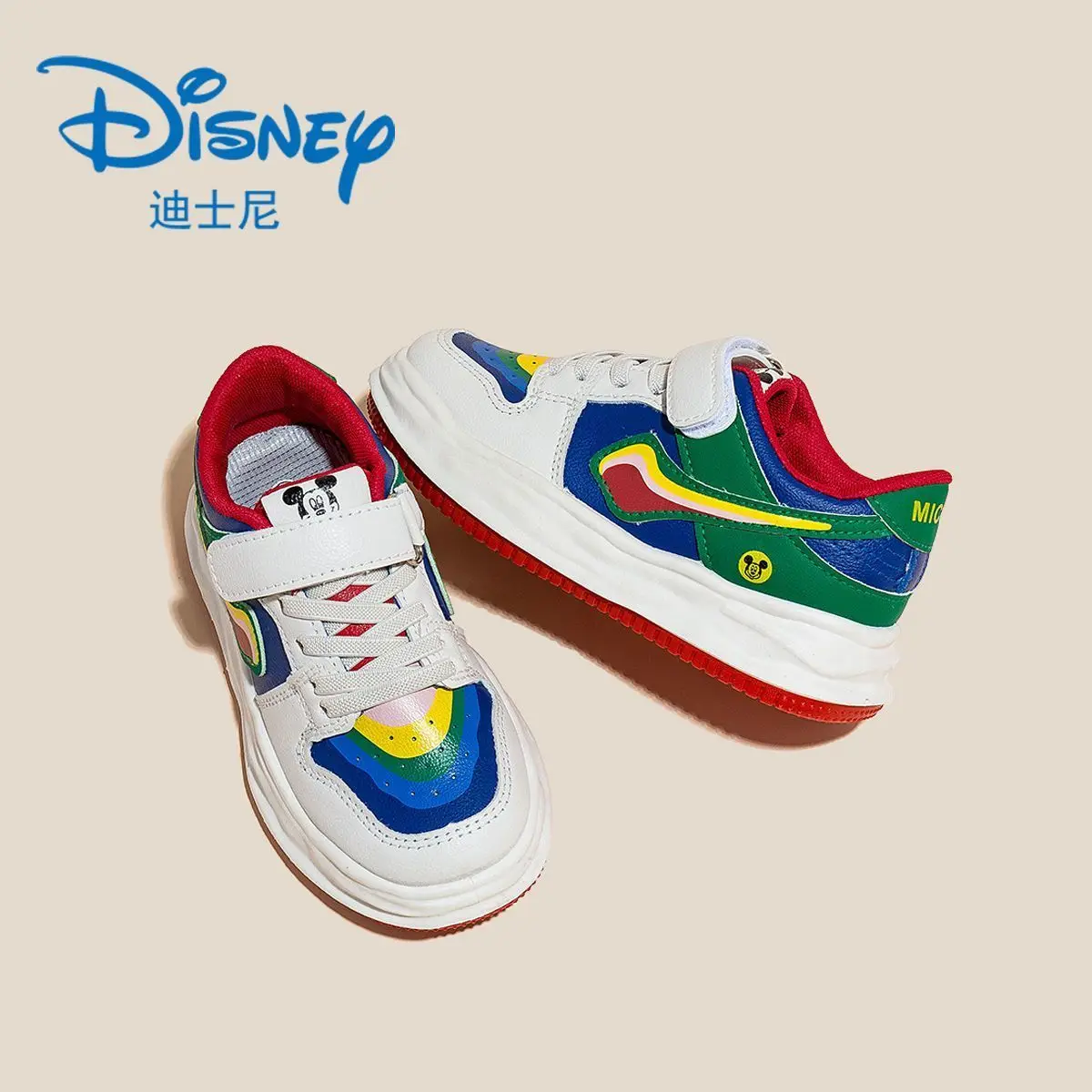 Mickey Children's Shoes For Boys And Girls Sneakers 2024 Spring And Autumn New China University Children's Fashion Board Shoes