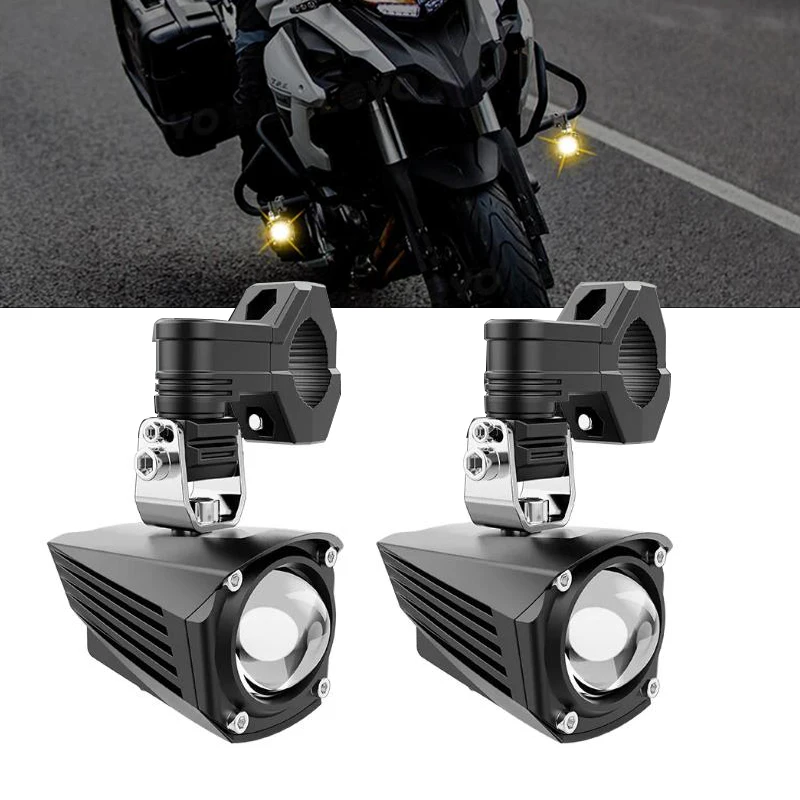 

Motorcycle LED Auxiliary Fog Lights Dual Color Spotlight For BMW R1200GS R1250GS ADV F800GS F700GS F650GS K1600 Moto Fog Lamp