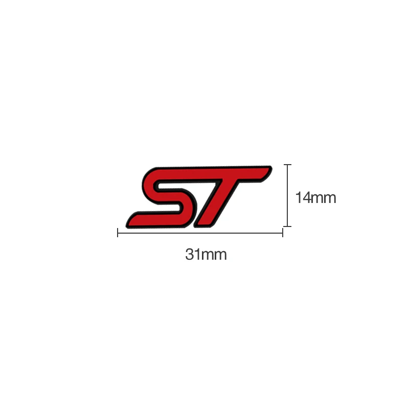 Premium ST Metal Emblem Steering Wheel Badge Sticker