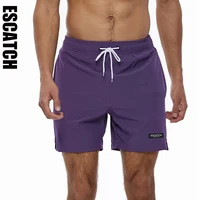 Escatch 2025 Mens Swimming Shorts Quick Dry Adjustable Waist Pocket Bermuda Bañador Hombre Gym Breathable Mesh Liner Swimwear