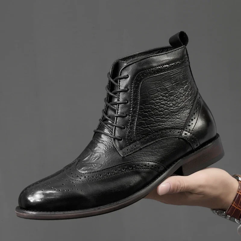 Bottes Oxford Lacets Cuir Violet Fait Main - Homme - Chukka élégantes