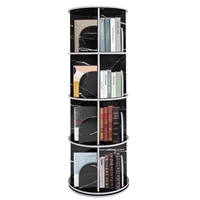 4 Tier Rotating Display Bookshelf with Strong Load-bearing Capacity for Bedroom Living Room 2