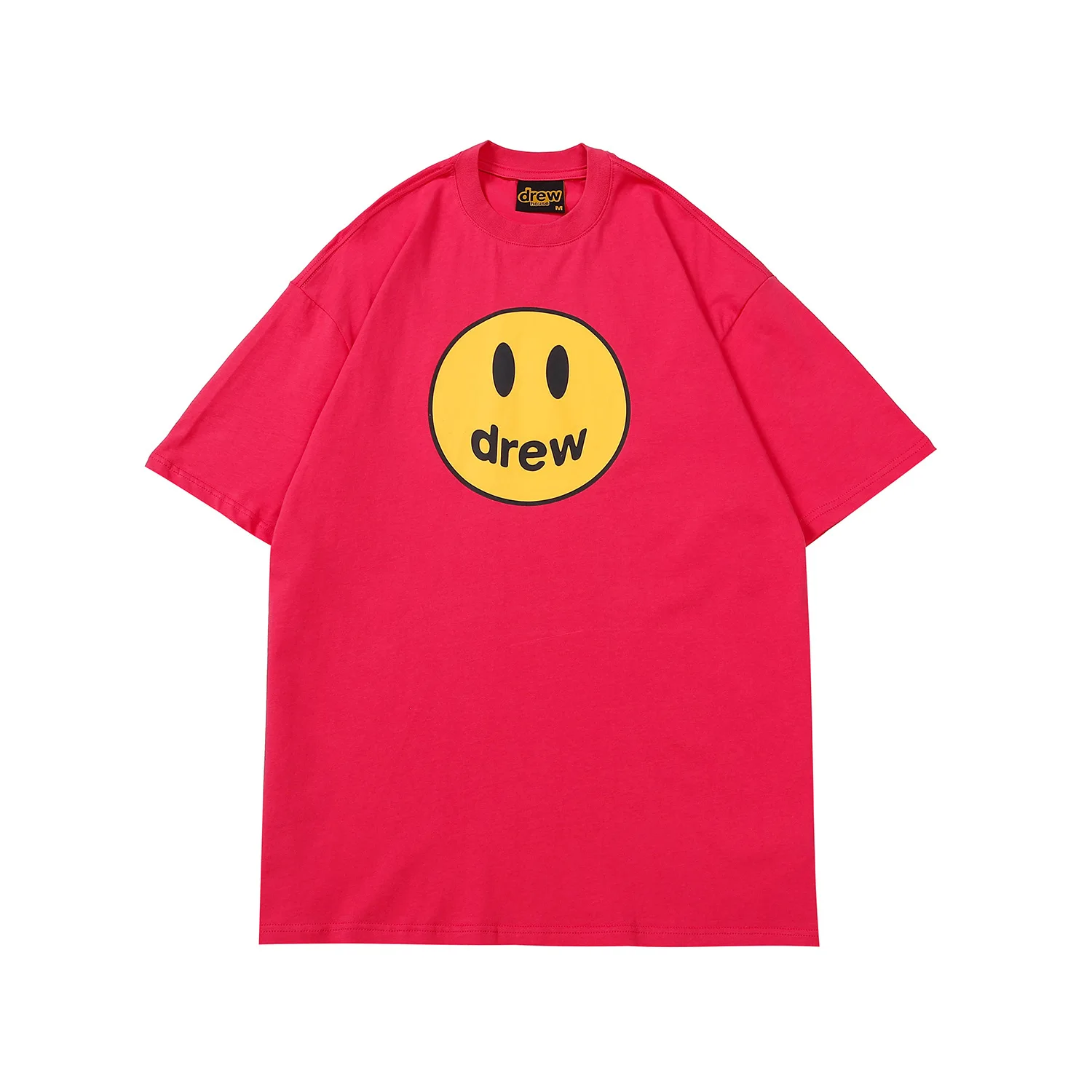 Fashion Drew House Luxury Brand Men's/Women's Top Fashion Short Sleeve Summer Autumn Smiling Face Letter Printed Top T-shirt 3