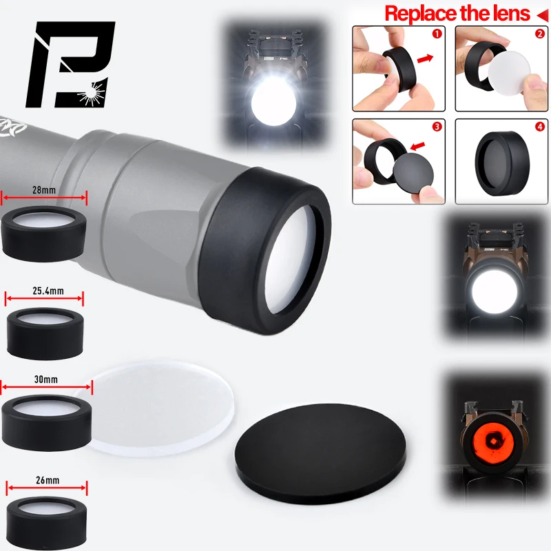 Weapon Light Cover Flashlight Protective Cover Hunting Tactical Flashlight Mirror