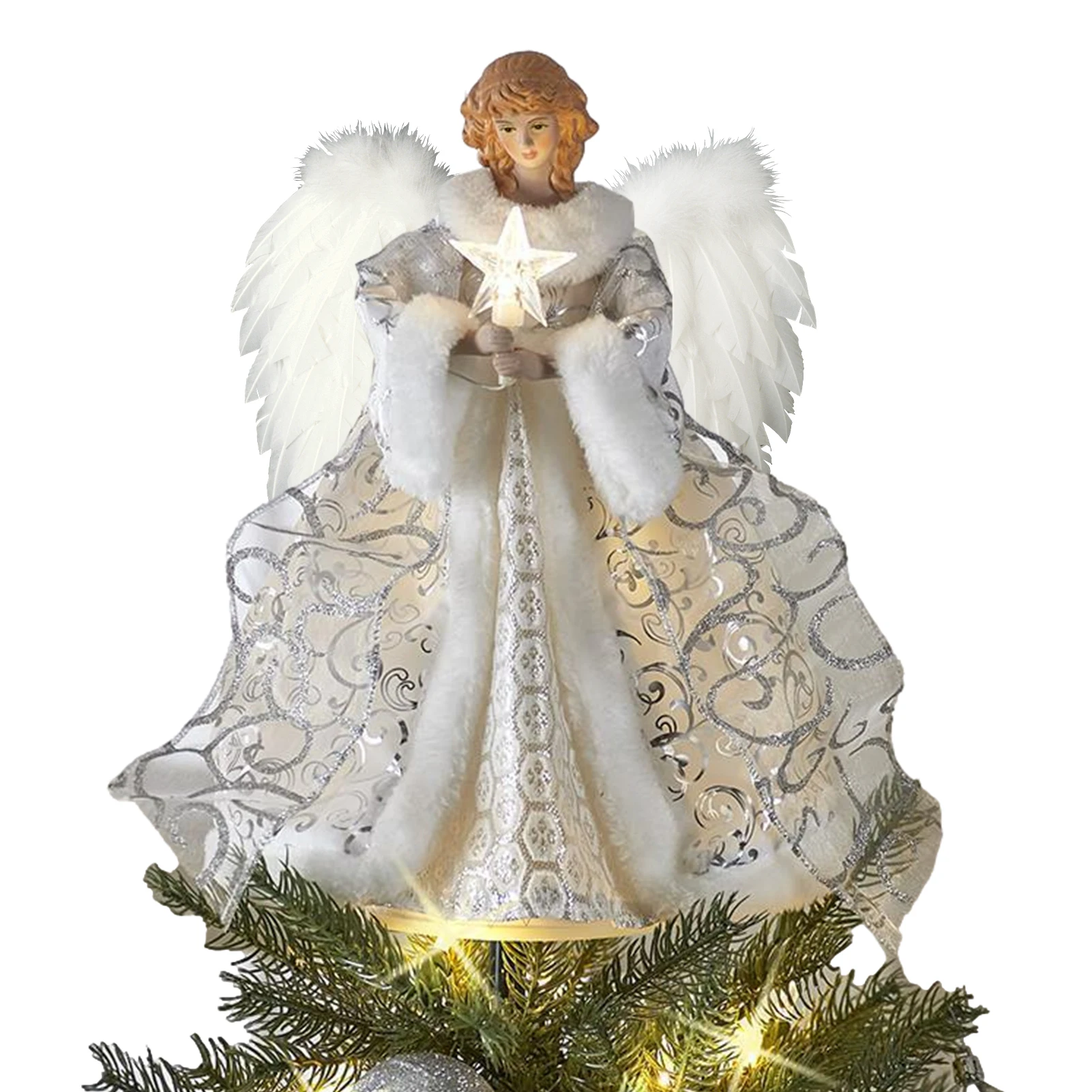 Décoration d'arbre d'ange, pendentif de noël, belle Statue d'ange