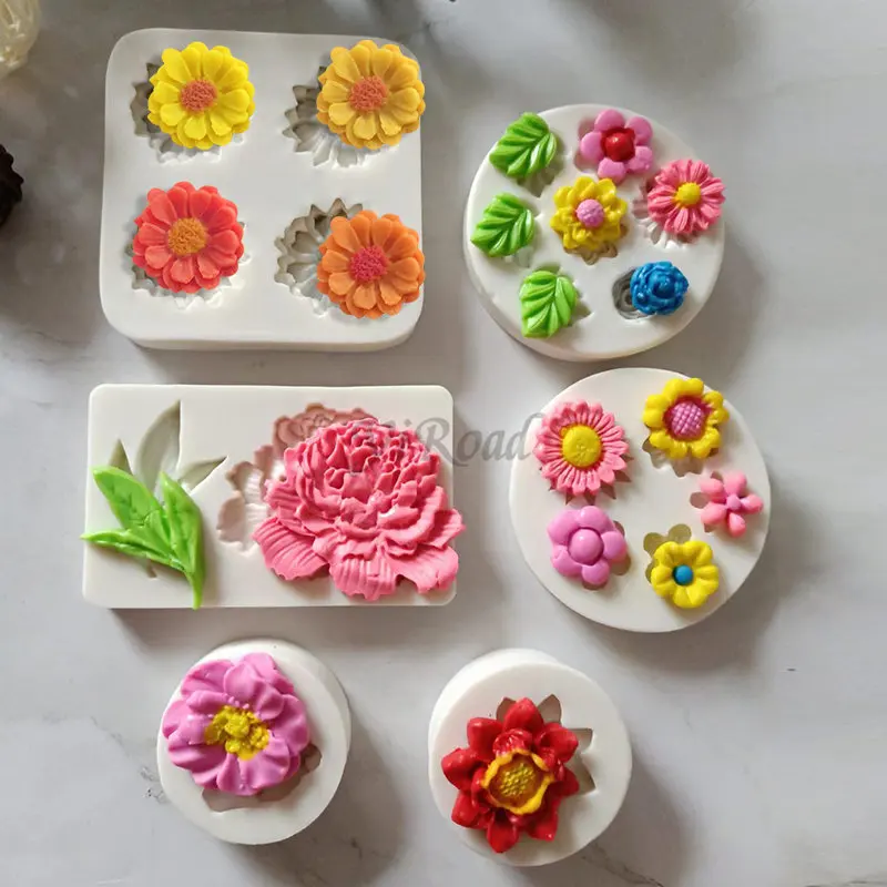 

3D Flower Silicone Molds, Fondant Craft, Cake, Candy, Chocolate, Sugarcraft, Ice Pastry, Baking Tool