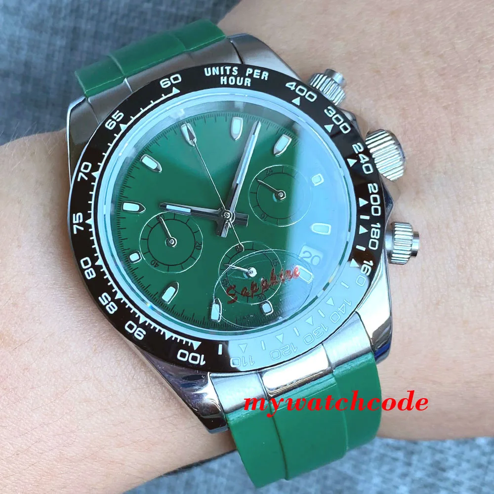 VK63-メンズクォーツムーブメント腕時計,クロノグラフ,サファイア