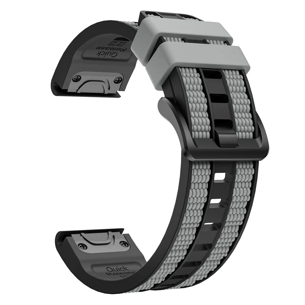 Quick Fit Sport Silicone Strap - 26mm/22mm, Durable and Versatile Bracelet