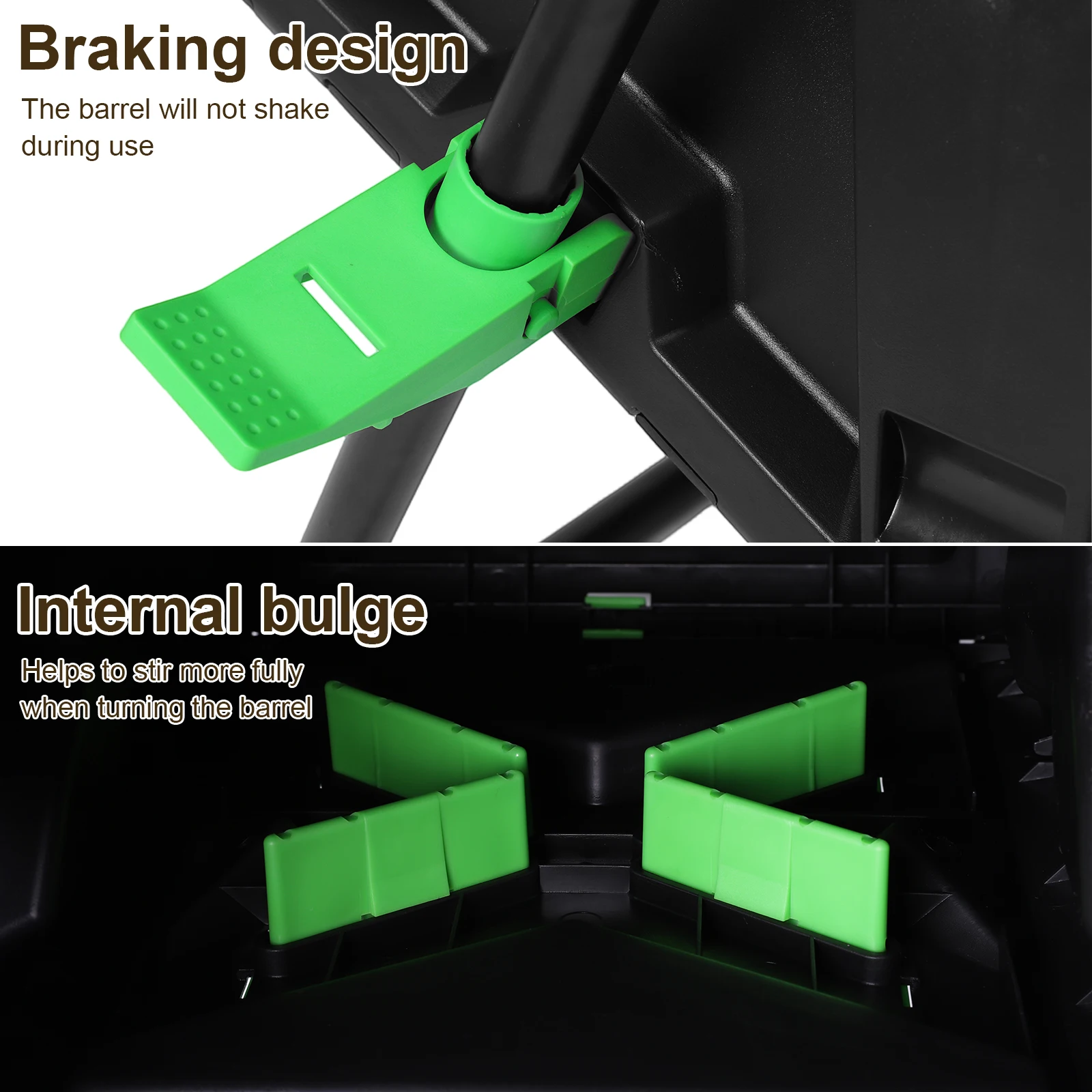 140L Dual Chamber Compost Bin Outdoor Tumbling Composting Bins Easy Setup Mobile Compost Starter for Eco-Friendly Gardening