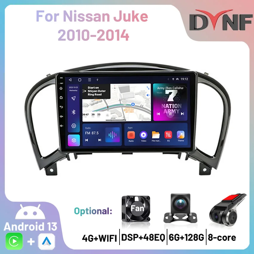 

2 Din Car Radio 4G WIFI Android Carplay Multimedia Player GPS Navigation Autoradio For Nissan Juke YF15 2010 2011 2012 2013 2014