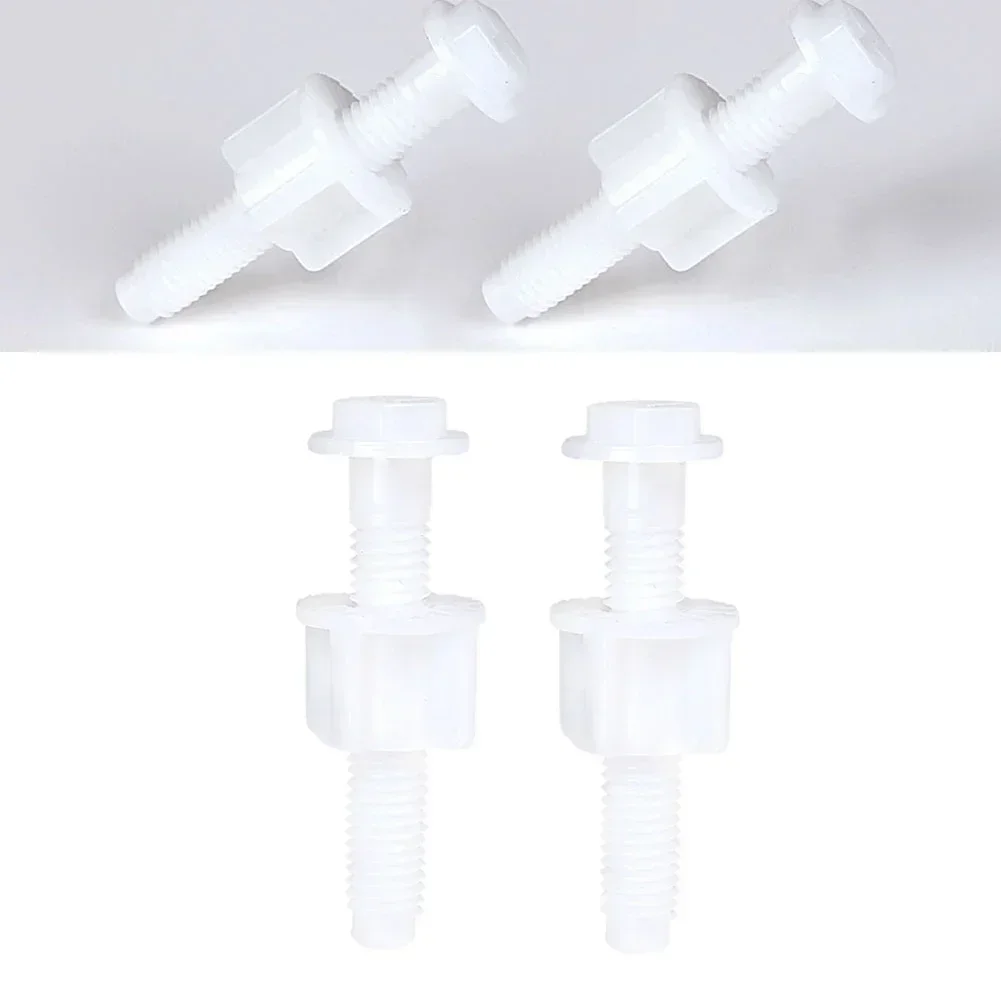 Toilet Hinge Bolts Screw Fixing Fitting Kit 2pcs Repair Bolts Plastic Universal Replacement Toilet Lid Set Screws Bathroom Parts toilet seat accessories toilet hinge replacement