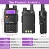 Baofeng Walkie Talkie UV 5R 5W 8W Dual Band Ham Two Way Radio Vhf Uhf FM Radio Handheld Transceiver Hunting 16KM 4