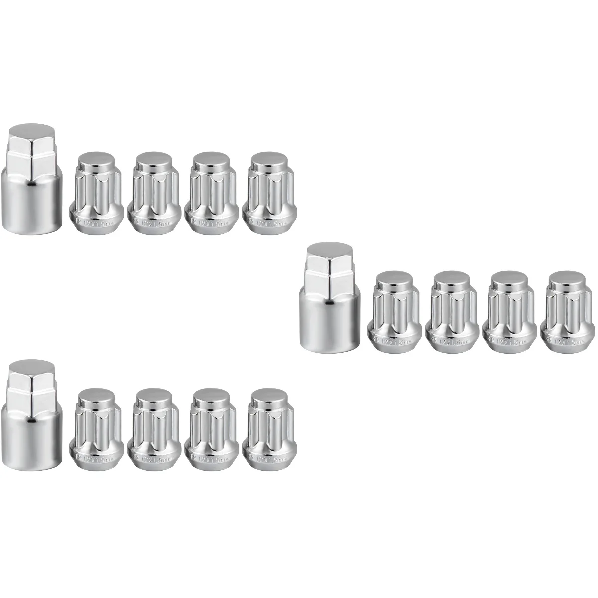 

12 pcs Universal Wheel Lock Lug Nuts Anti Theft Locking Nuts with 1pc Sleeve