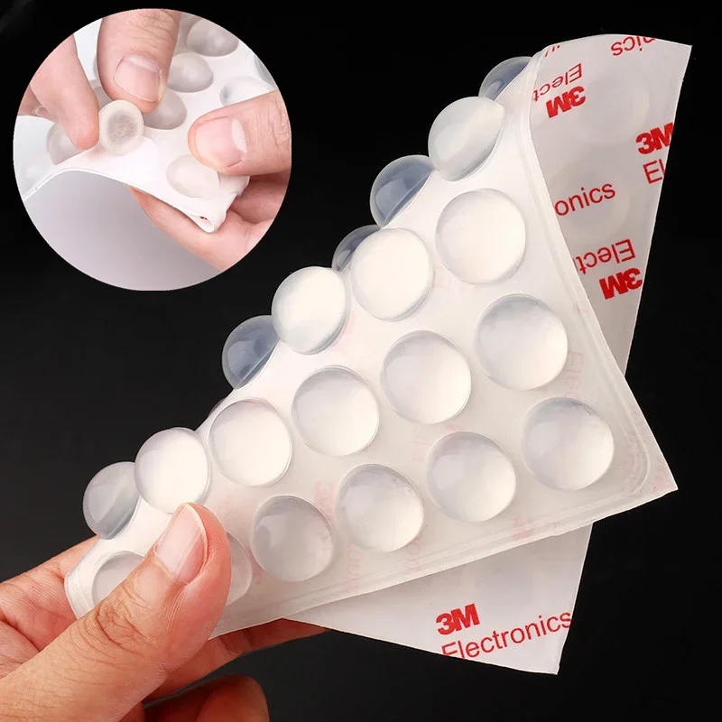Furniture Cabinet Door Anti-Collision Self-Adhesive Rubber Foot Pad Square Circular Black Semi Transparent Chassis Damping Block