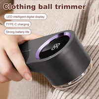 Portable Hairball Trimmer LED Display Household Type-C Rechargeable Clothing Pilling Remover With Titanium Plated Thick Mesh 1