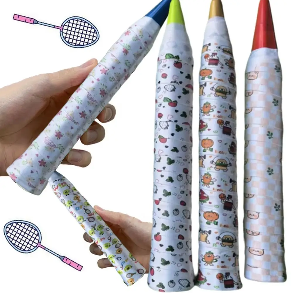 New Cartoon Printed Badminton Racket Handle Belt Non-slip Sweat-absorbent Fishing Grip Tape Badminton Hand Glue