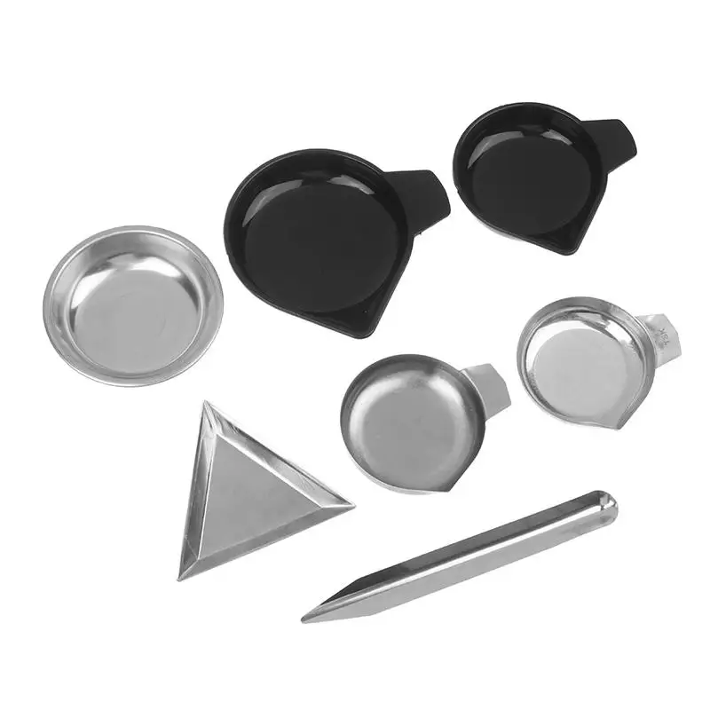 1 Set Weighing Powder Pans Scale Pan For Weigh Liquid Powder Gems Diamond Gemstone Weighing Pan