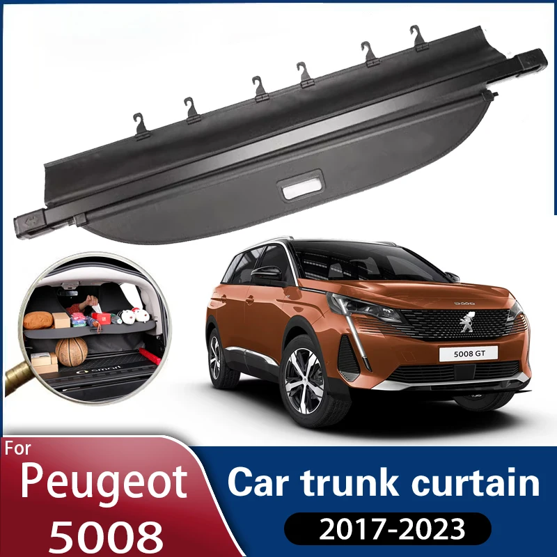 For Peugeot 5008 Accessories P87 2017~2023 Car Rear Trunk Curtain Cover Rear Partition Shelter Decoration Accessories AliExpress